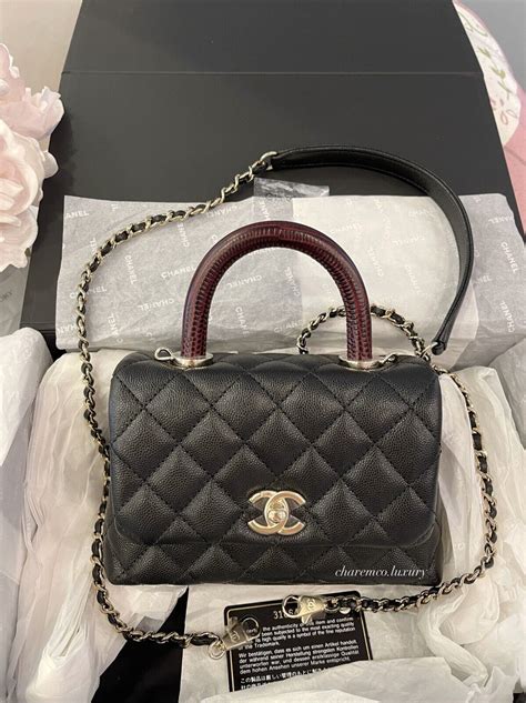 chanel coco handle mini price 2022|Chanel coco top handle medium.